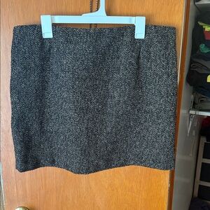 H&M Black tan Herringbone Mini Skirt